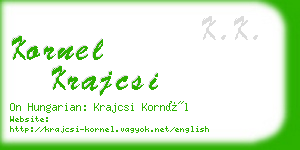 kornel krajcsi business card